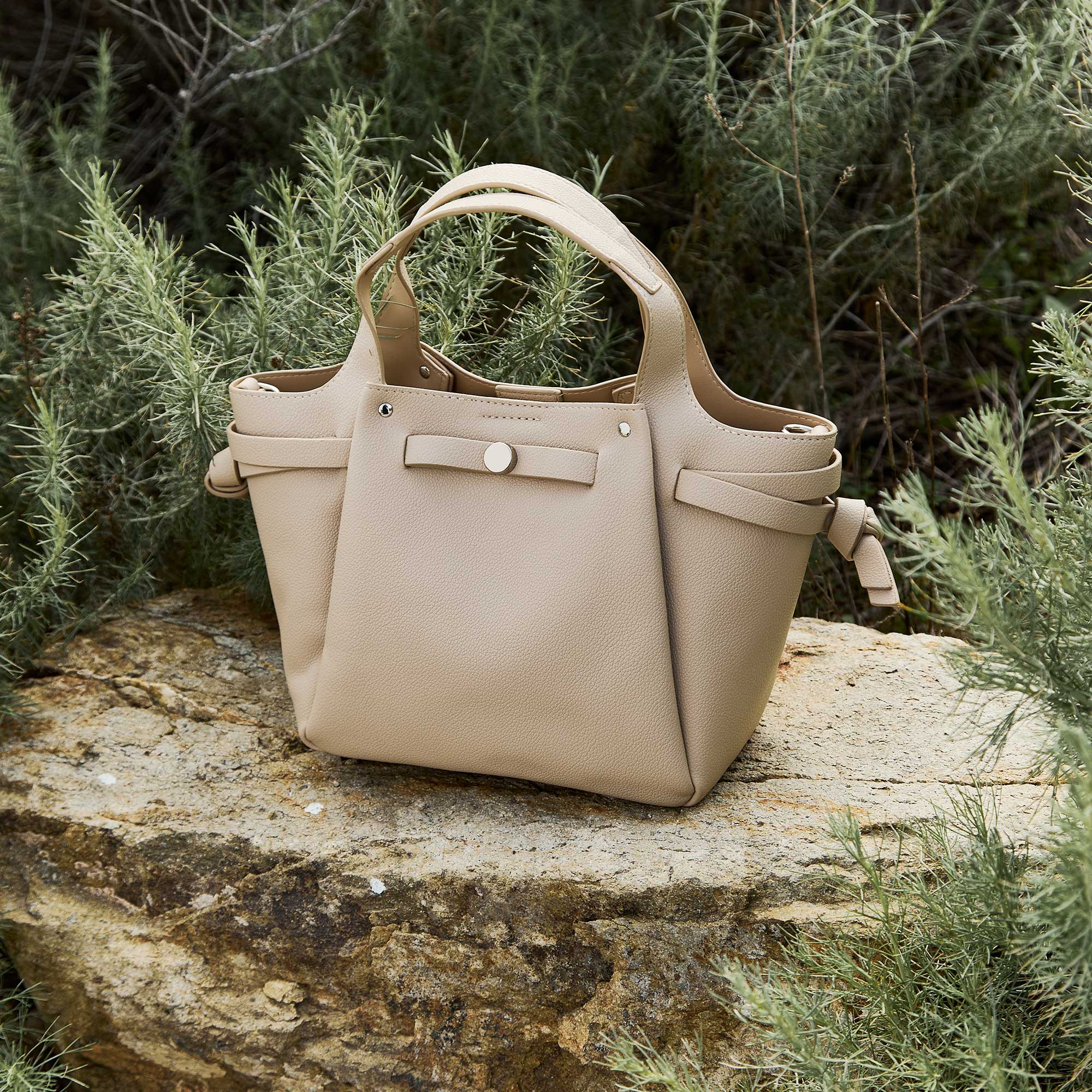 Avril Sky Vegan Leather Top Handle Bag