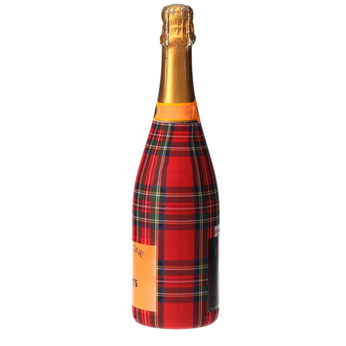 Christmas Tartan Champagne Bottle Wrap – Holiday Gift
