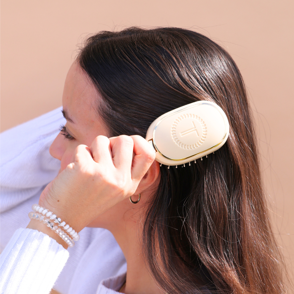 Teleties Mini Boar Brush | Tan Brush