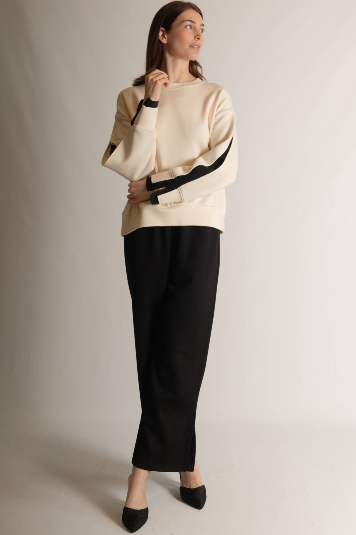 P. CILL Butter Modal Color Layered Long Sleeve Top