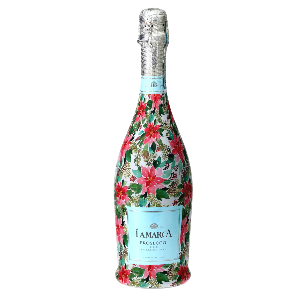 Holiday Floral Prosecco Bottle Wrap – Christmas Gift