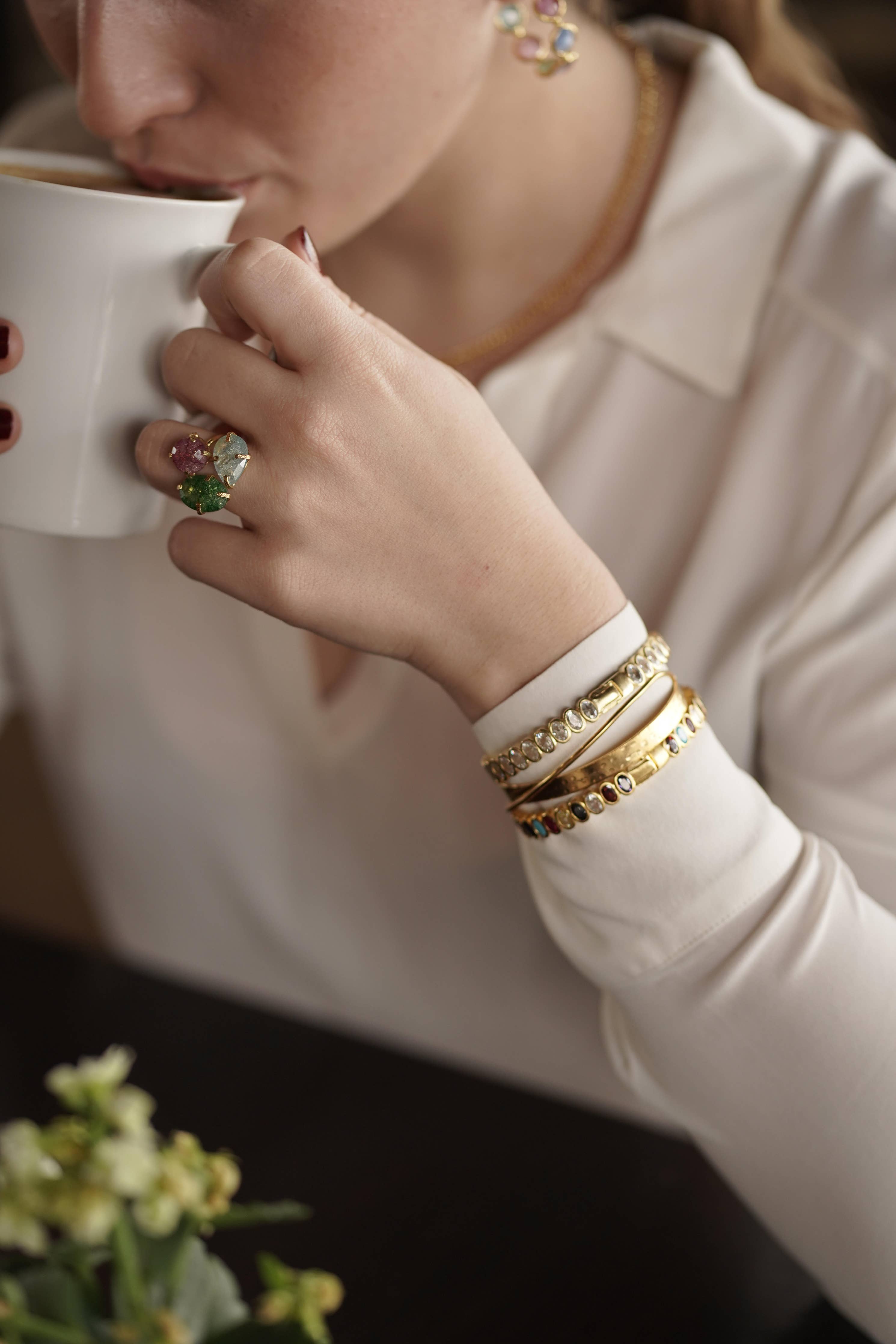 JEWELED TENNIS BANGLE