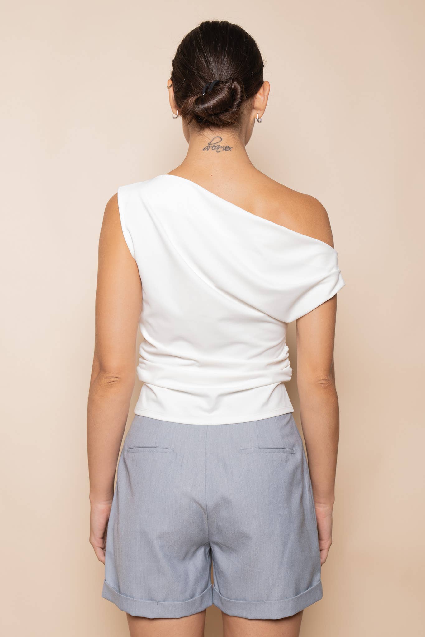 Soft Drape One Shoulder Top