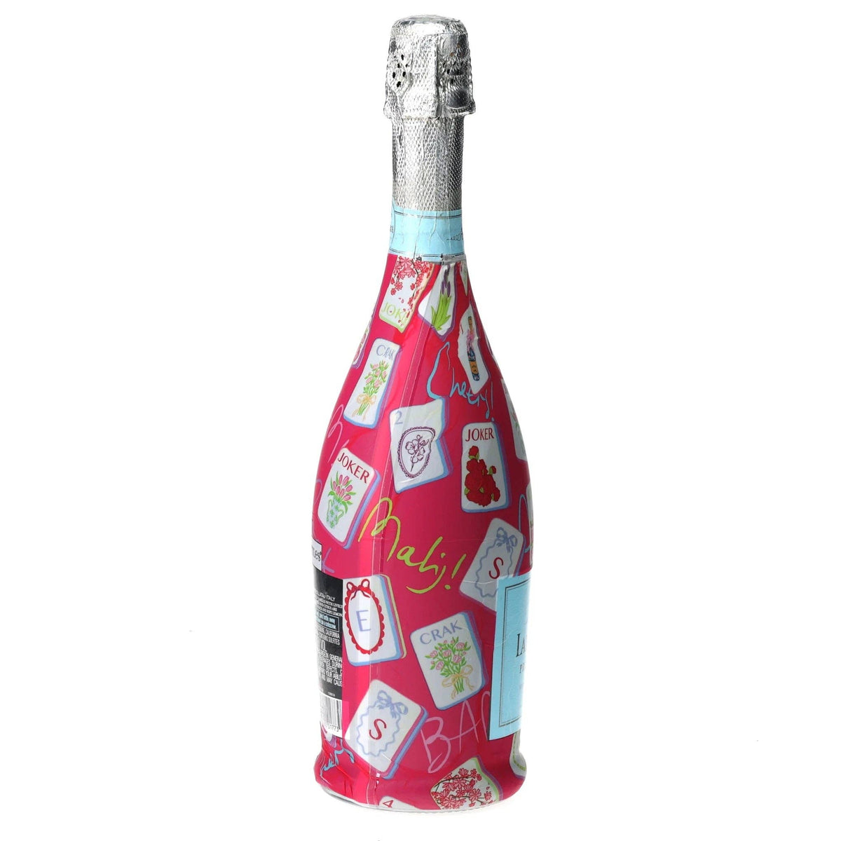 Pink Mahjong Prosecco Bottle Wrap – Gift for Her
