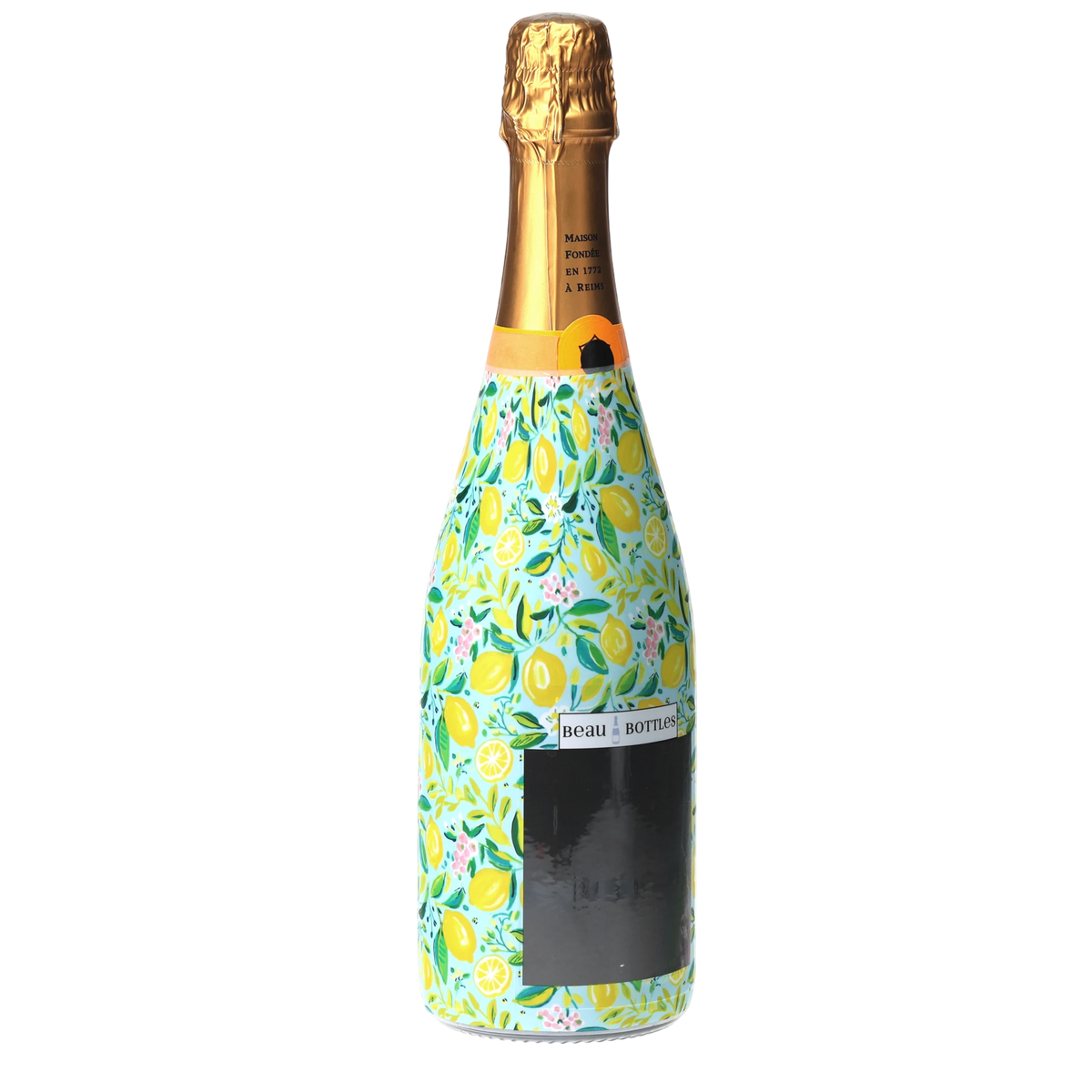 Lemon Champagne Bottle Wrap – Hostess Gift