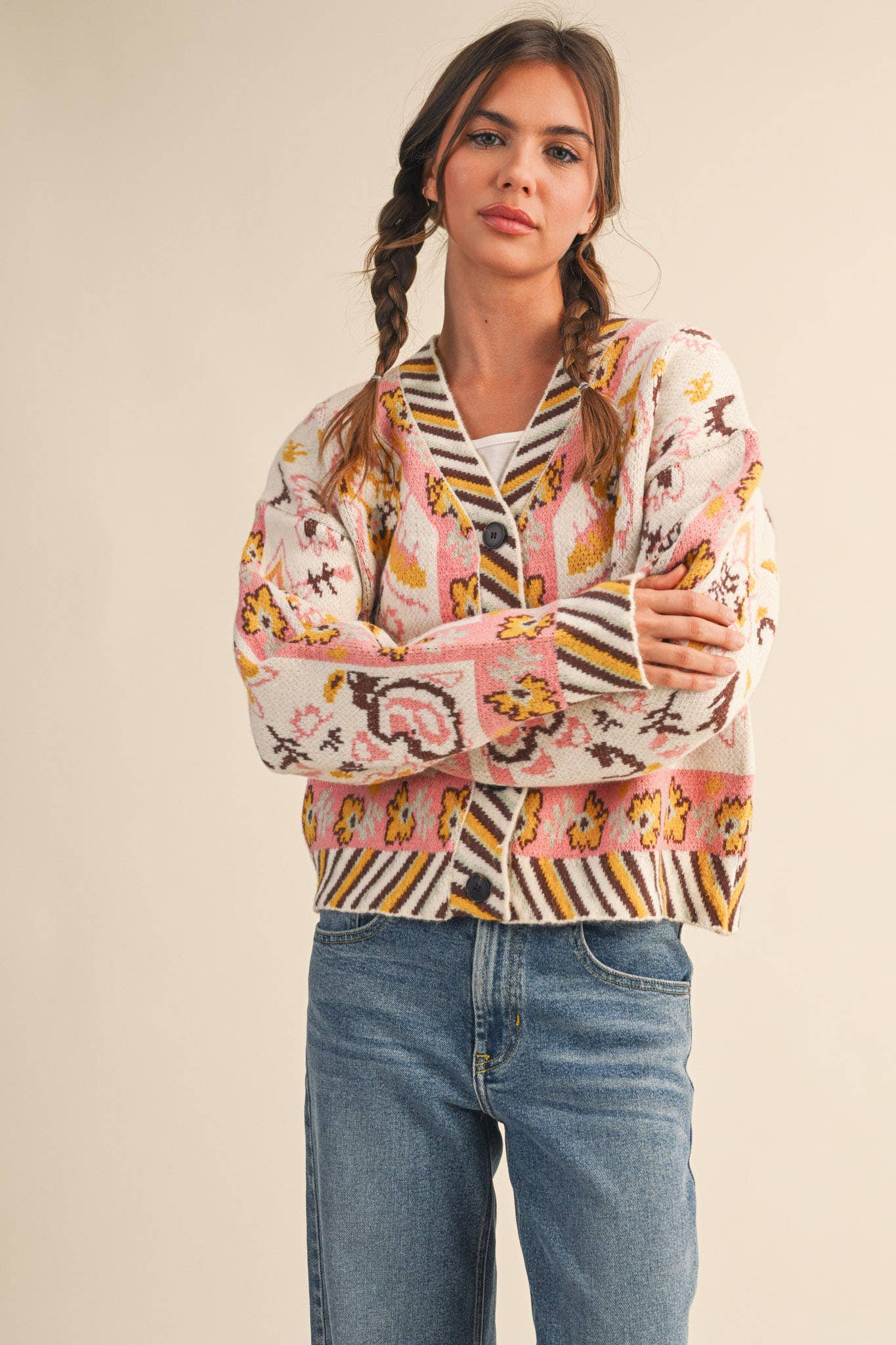 PAISLEY KNIT CARDIGAN