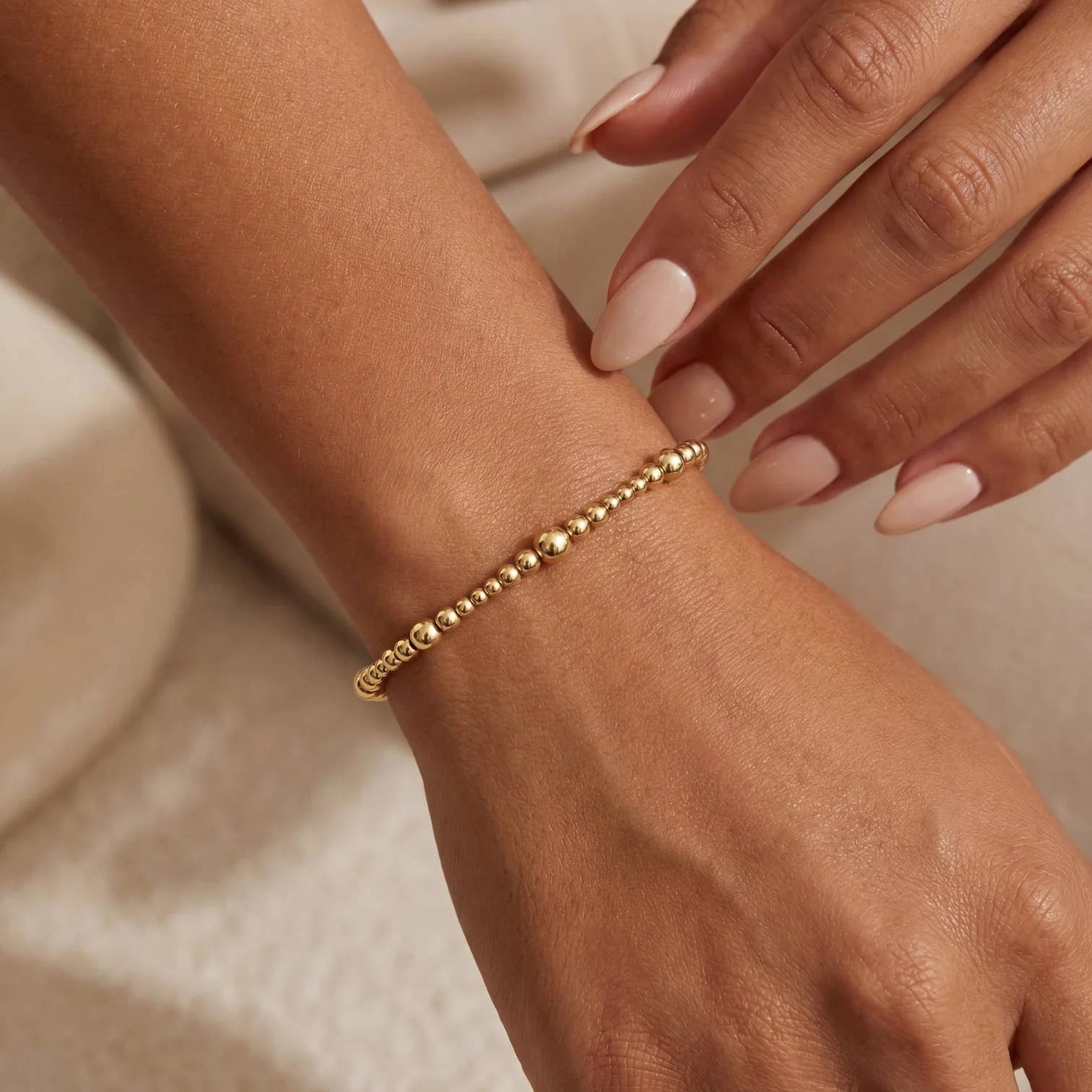 Janelle | Gold Filled Beaded Bracelet