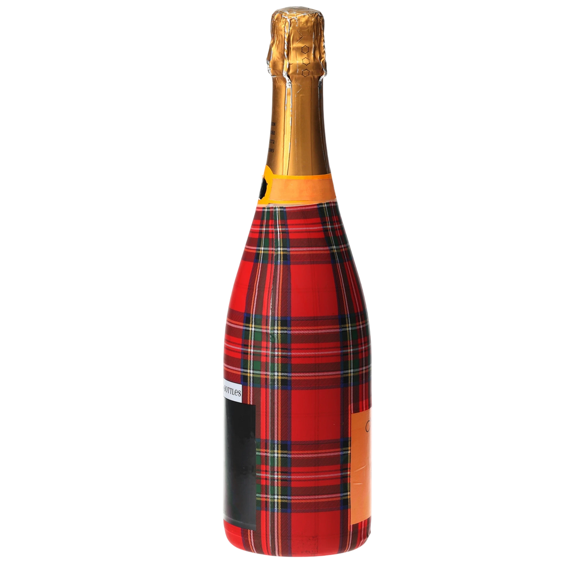 Christmas Tartan Champagne Bottle Wrap – Holiday Gift