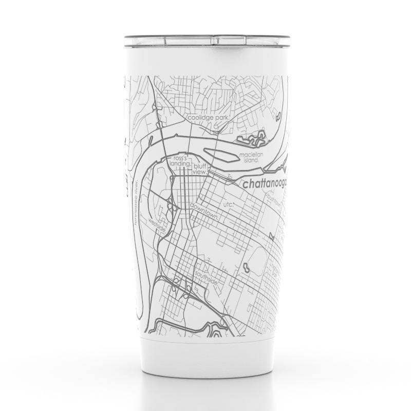 Chattanooga TN Map 20 oz Insulated Tumbler