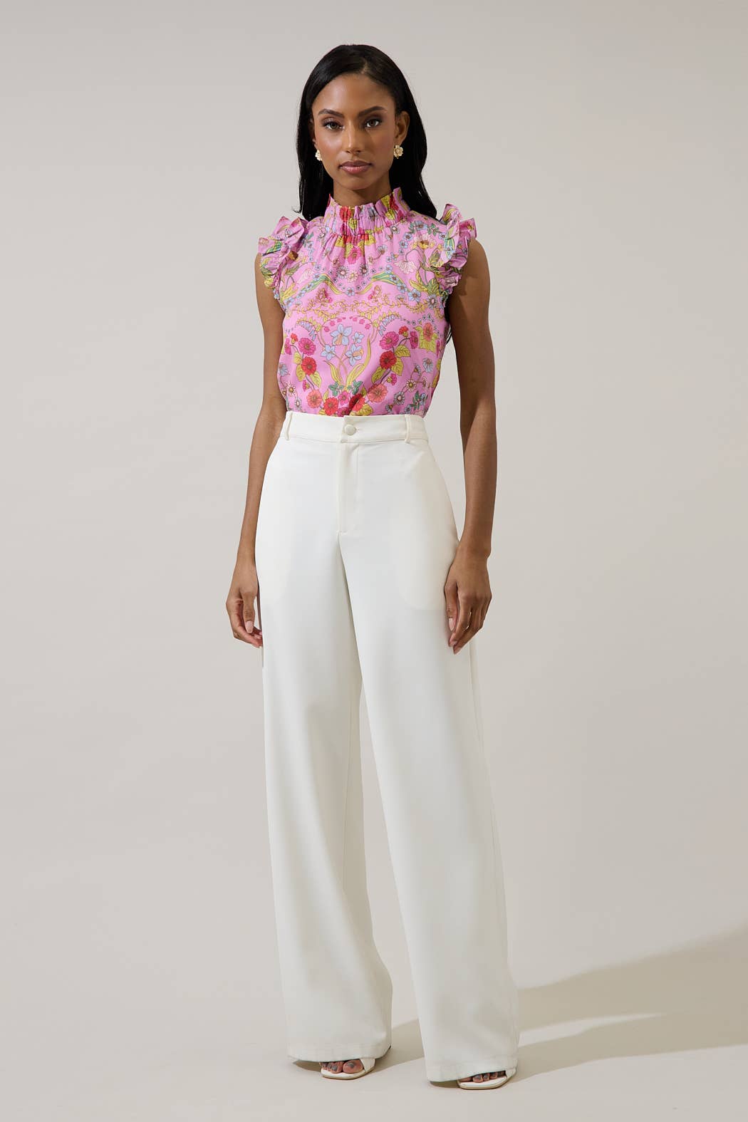 Ramsie Floral Zoie Ruffle Top