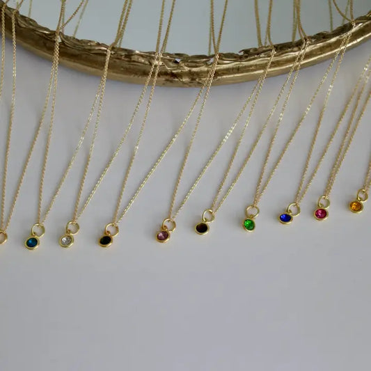 Birthstone Gem Necklace