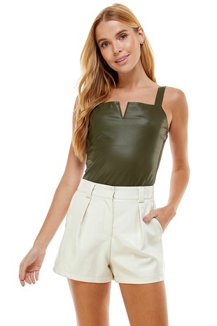 Sleeveless Structure Bodysuit