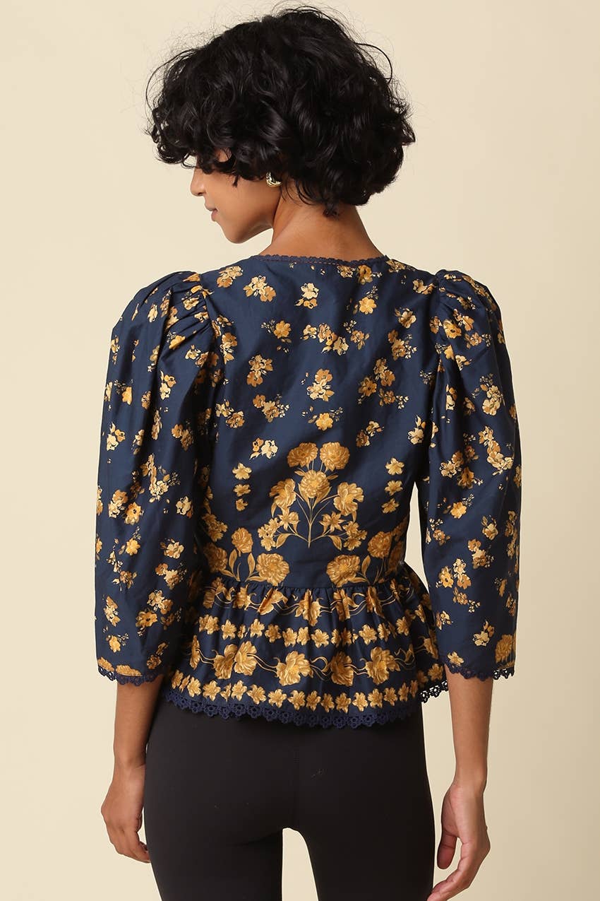 Arya Floral Puff Sleeve Blouse