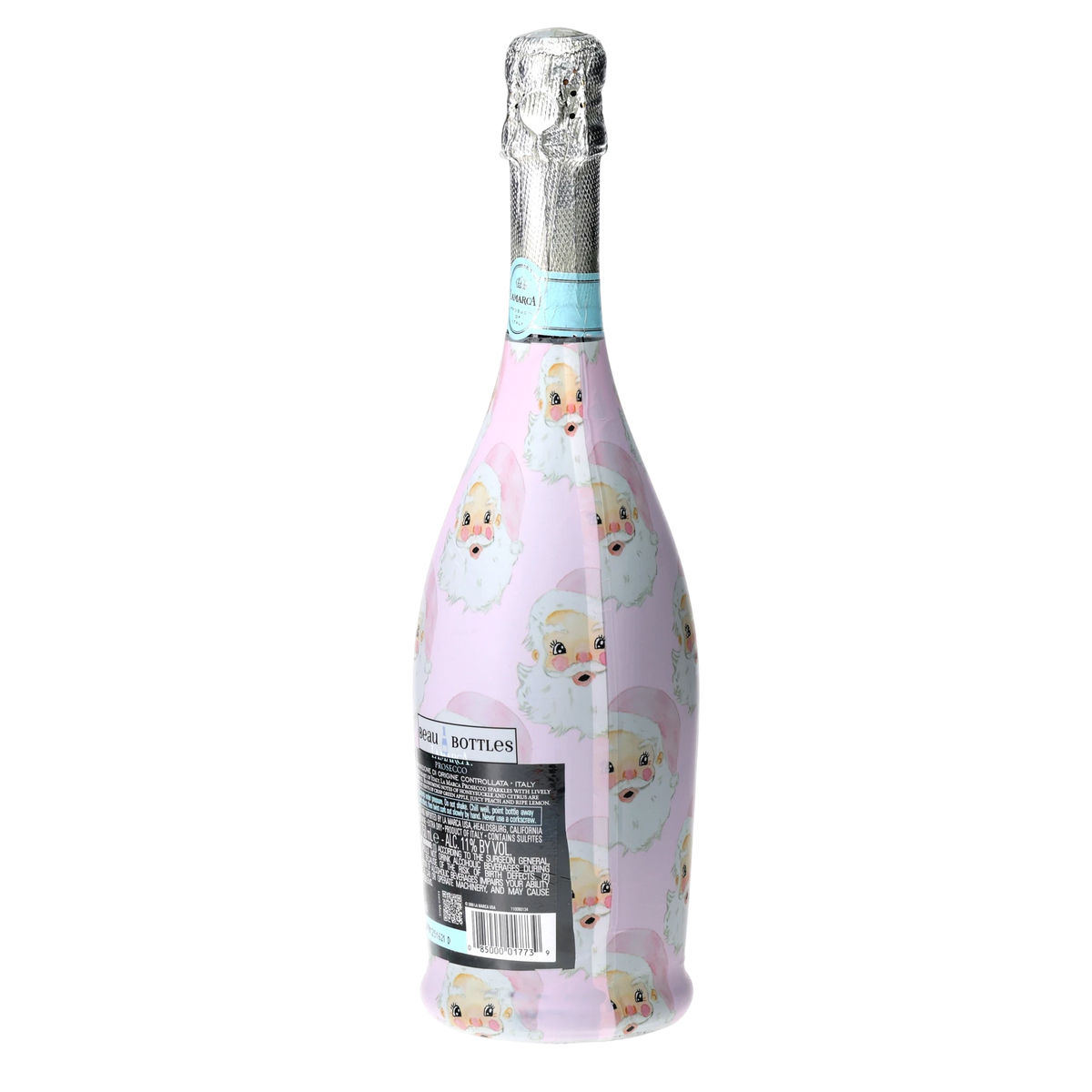 Pink Santa Prosecco Bottle Wrap – Christmas Gift