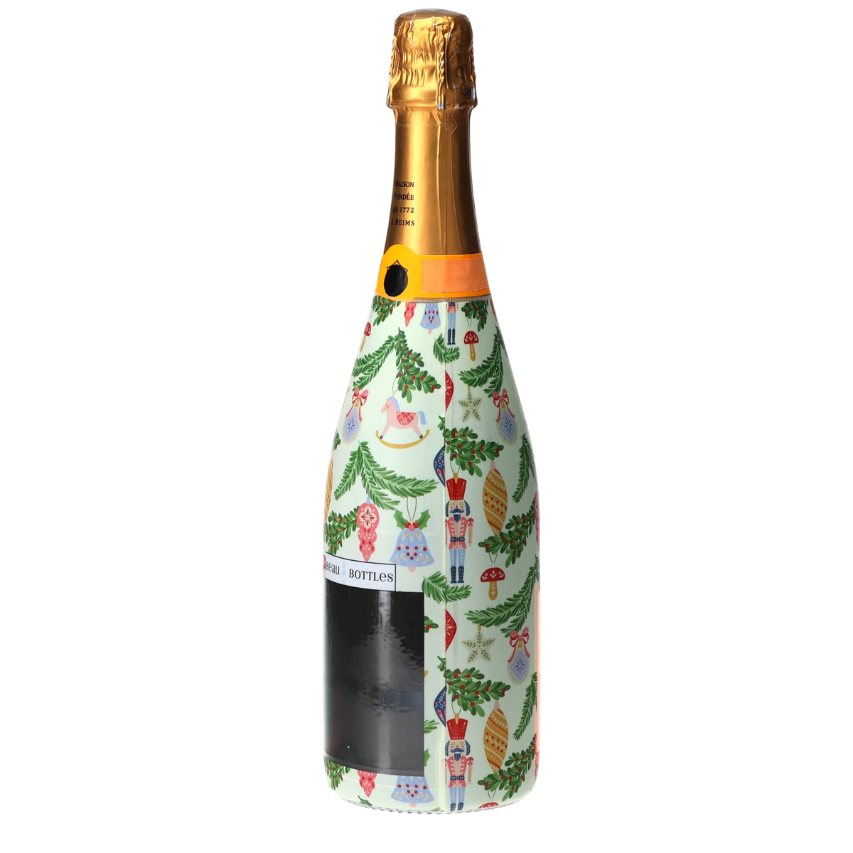 Christmas Ornament Champagne Bottle Wrap – Holiday Hostess Gift