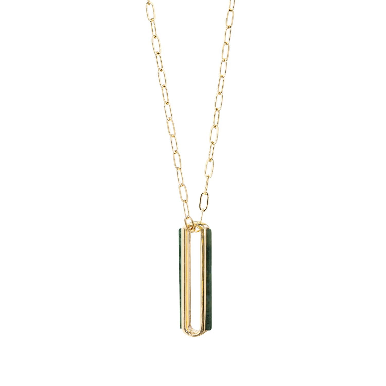 Natural stone pendant necklace