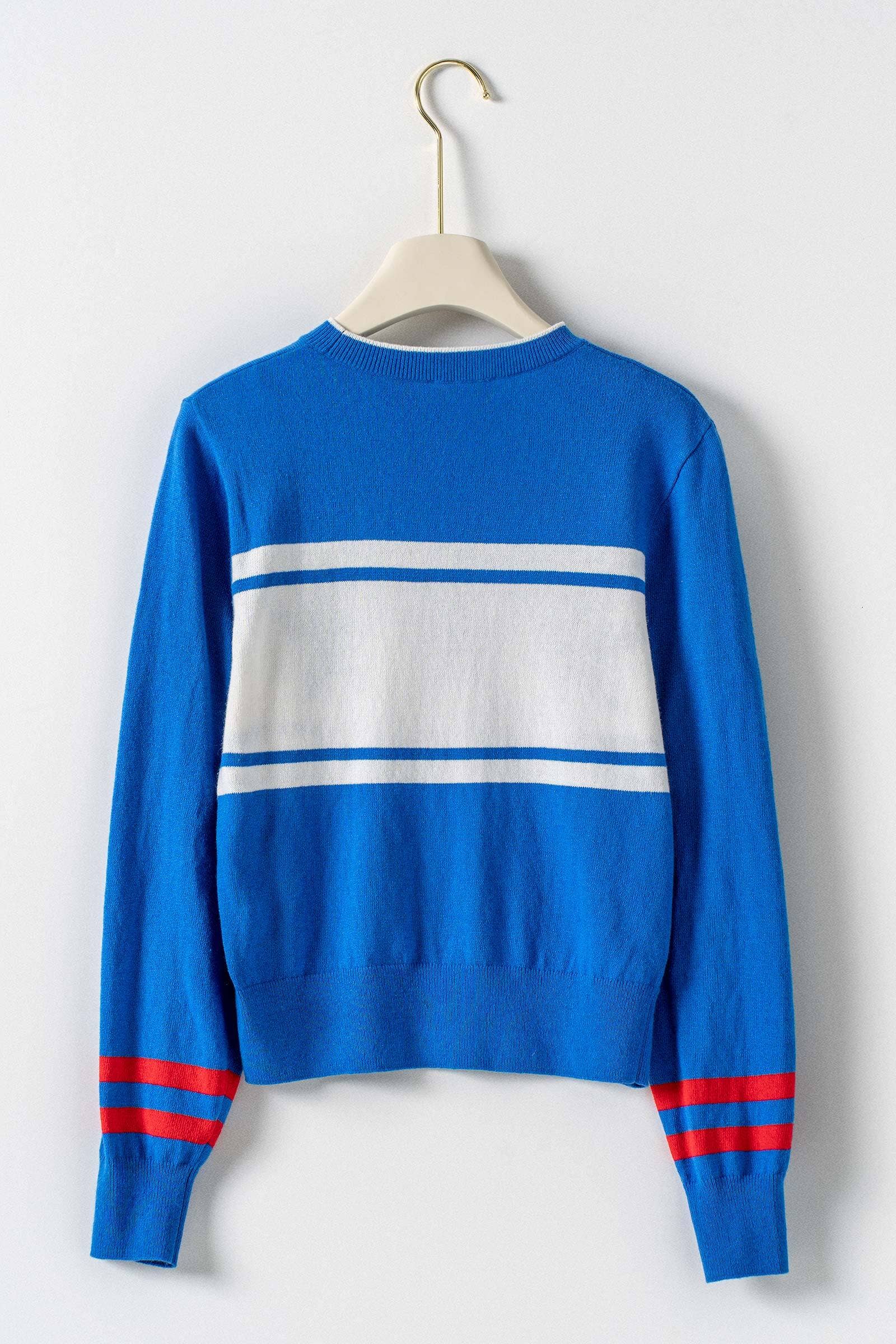 Americana Triple Star Knit Sweater Varsity Stripe