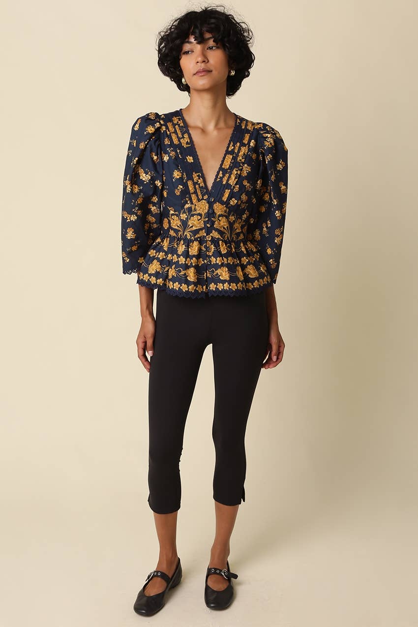 Arya Floral Puff Sleeve Blouse