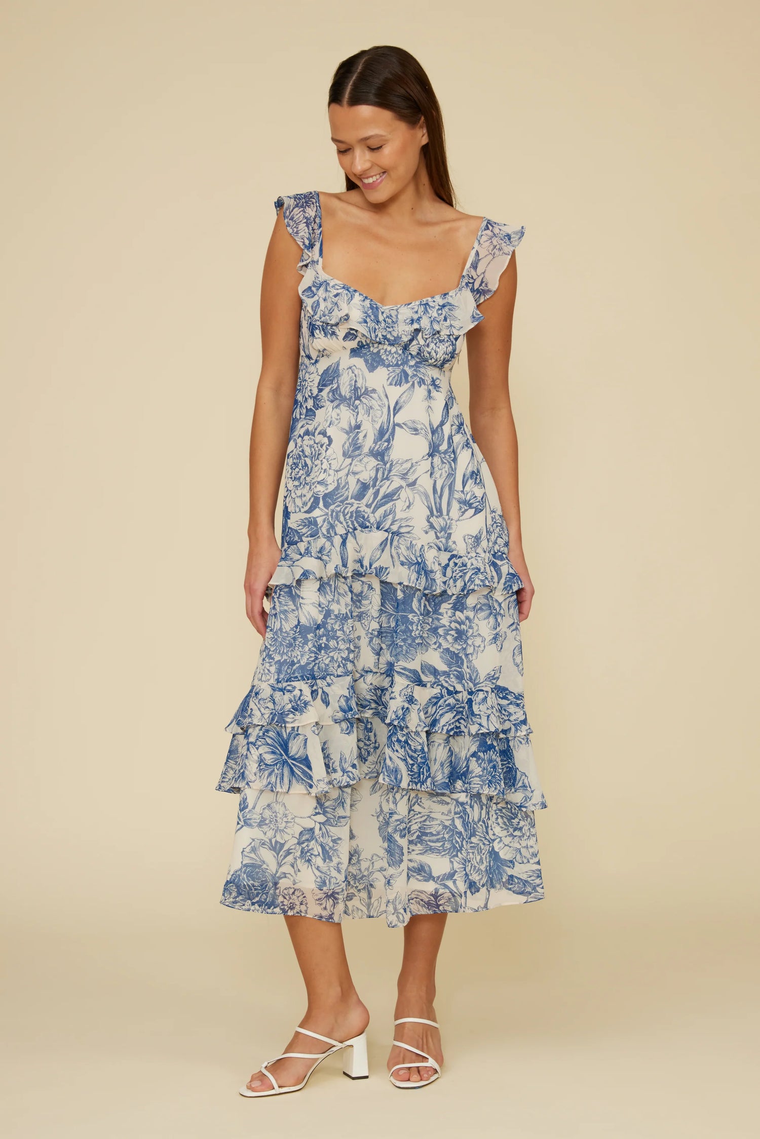 tiered ruffled maxi summer dress