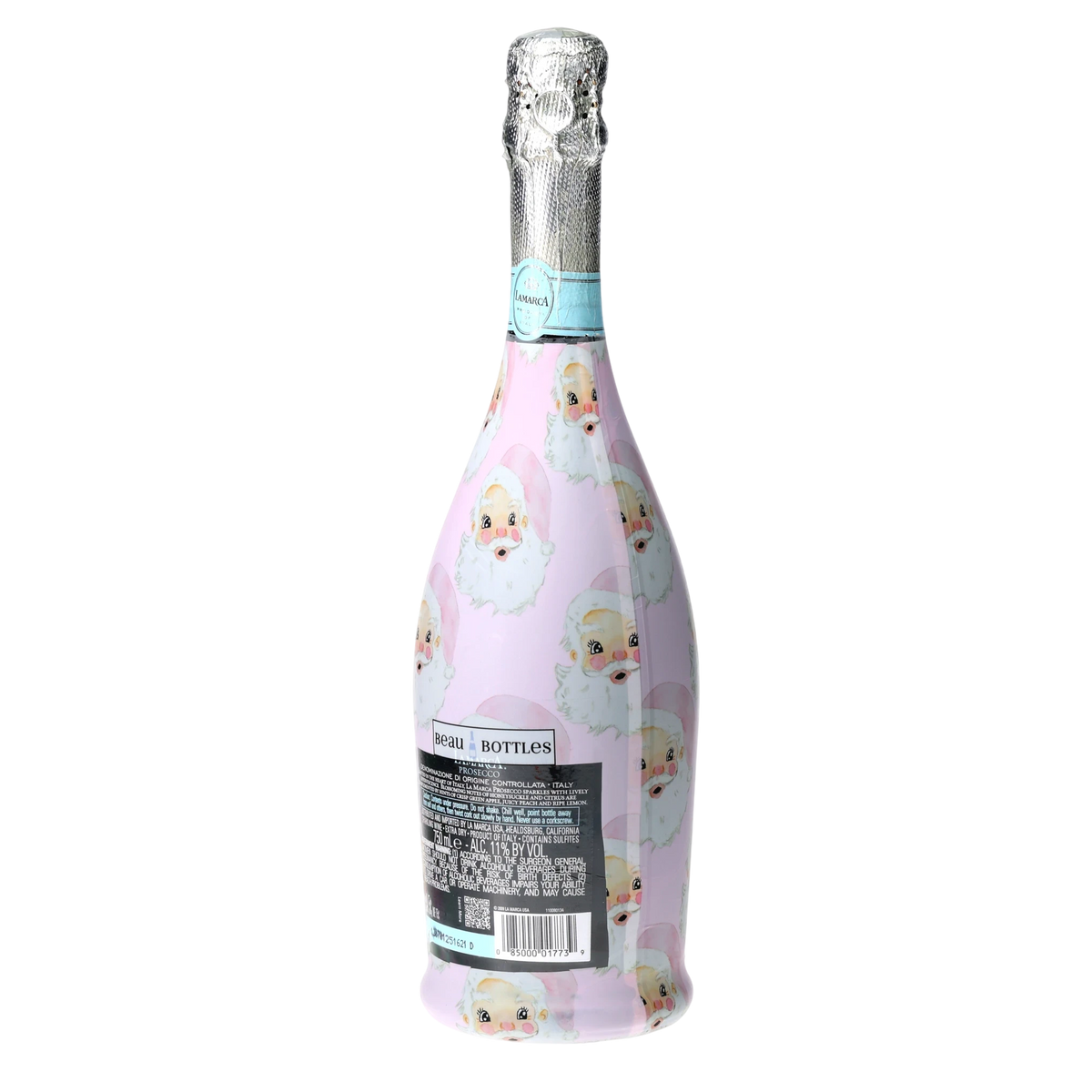 Pink Santa Prosecco Bottle Wrap – Christmas Gift