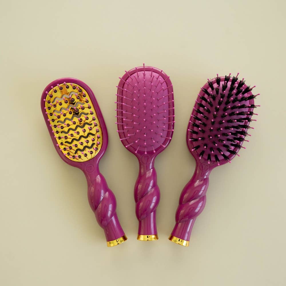 Teleties Detangler | Mulberry | Medium | Mini Brush