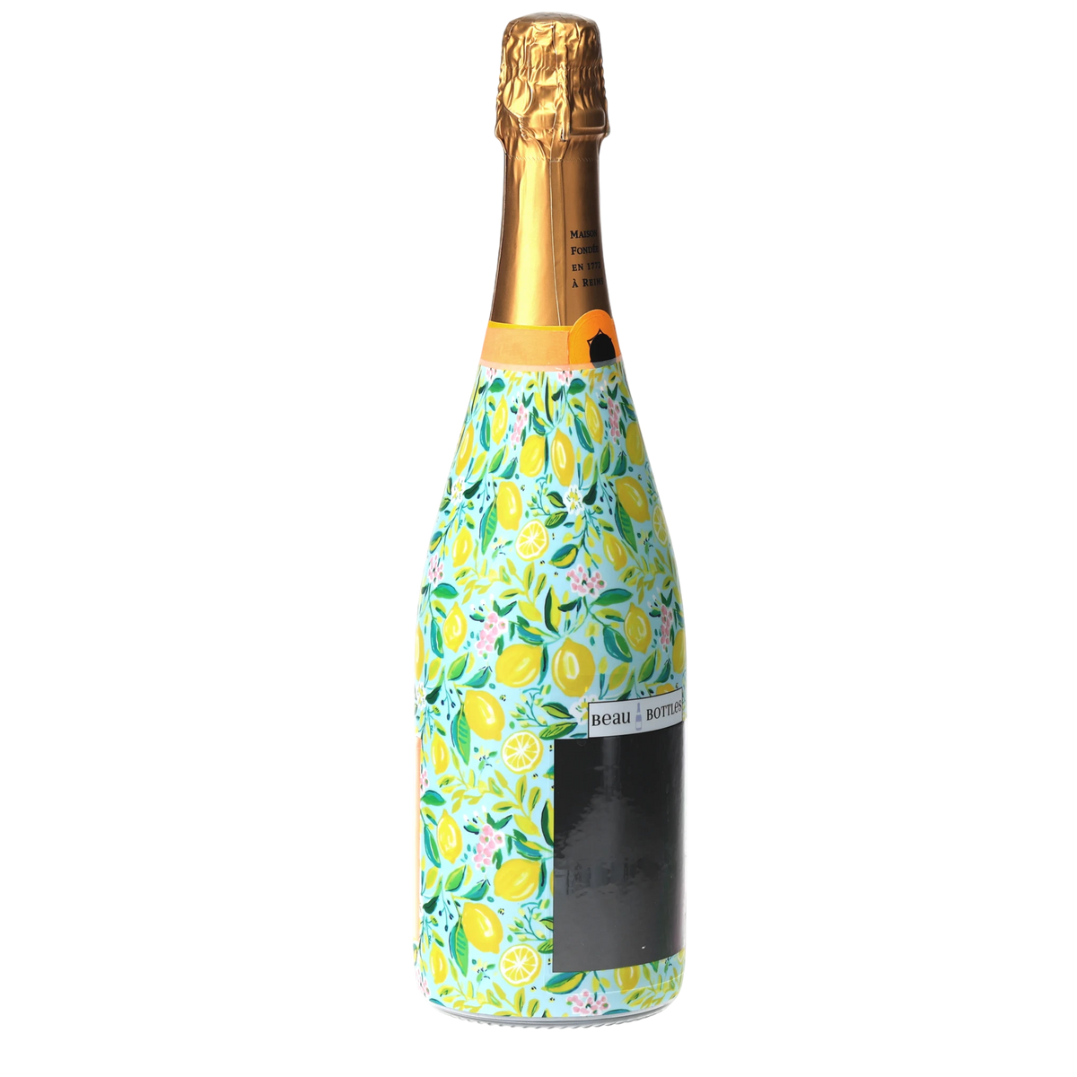 Lemon Champagne Bottle Wrap – Hostess Gift