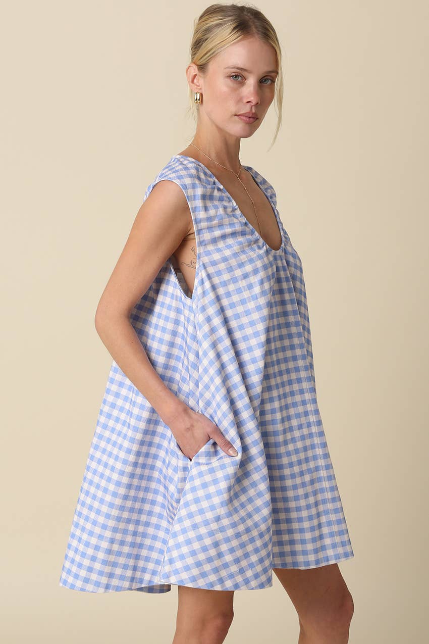 Gingham Swing Mini Dress
