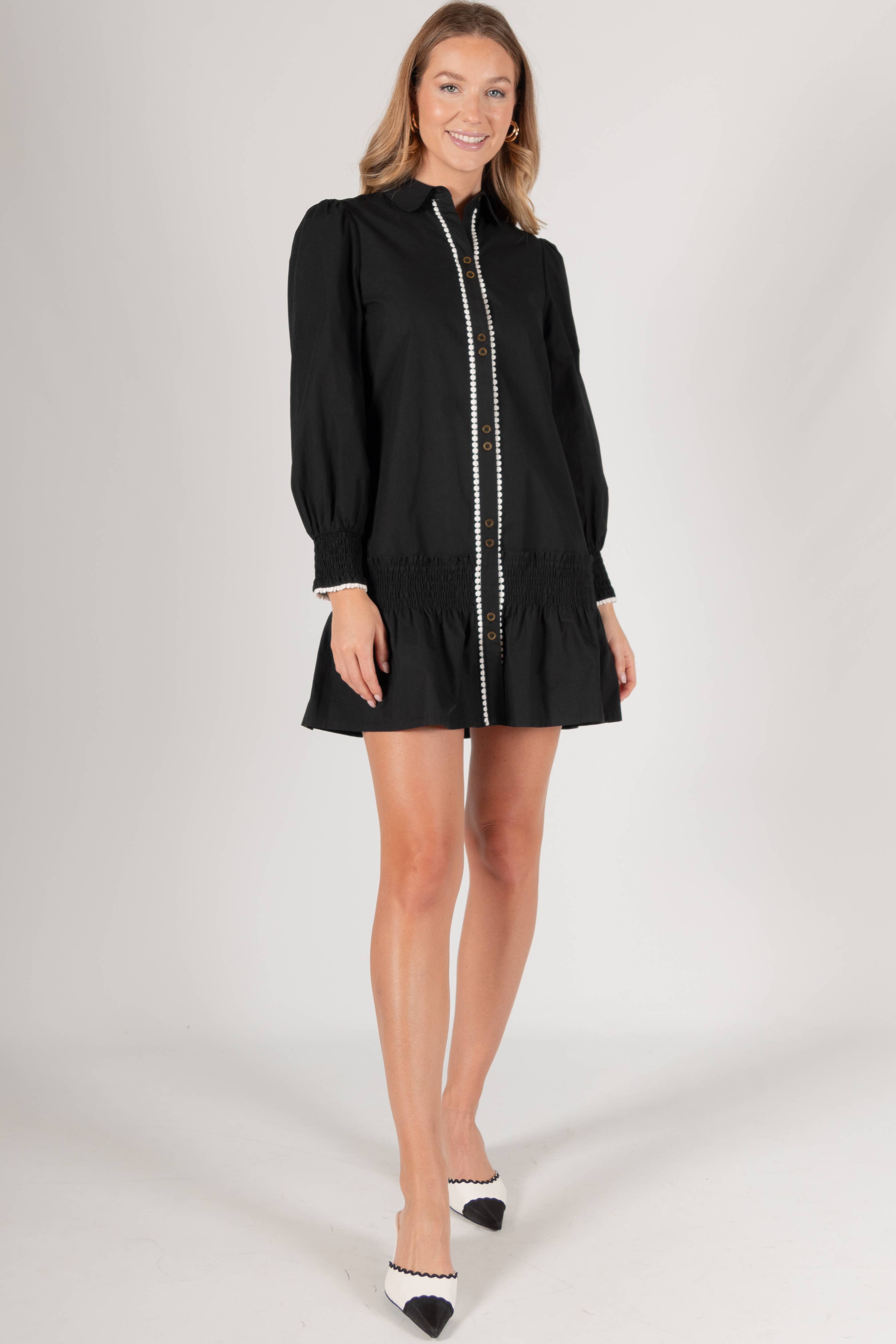 Poplin cinched waist 