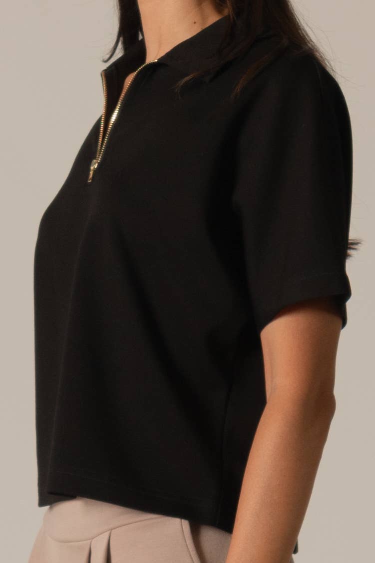 Buttermilk Collection Quarter Zip Top
