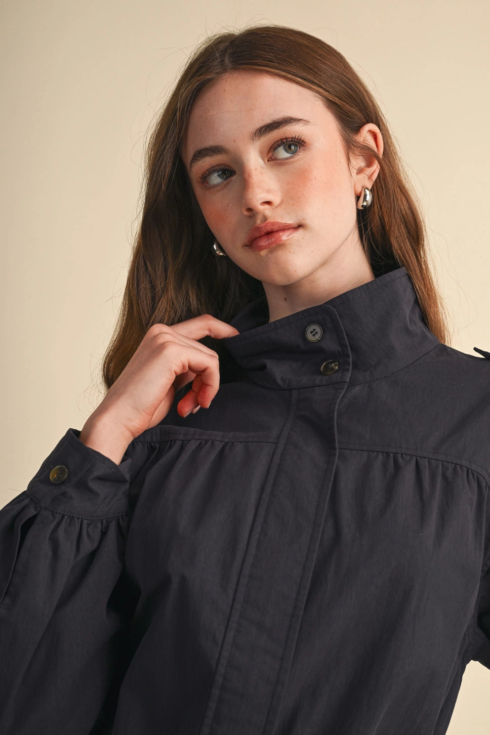 Drawstring Waist Utility Mini Dress