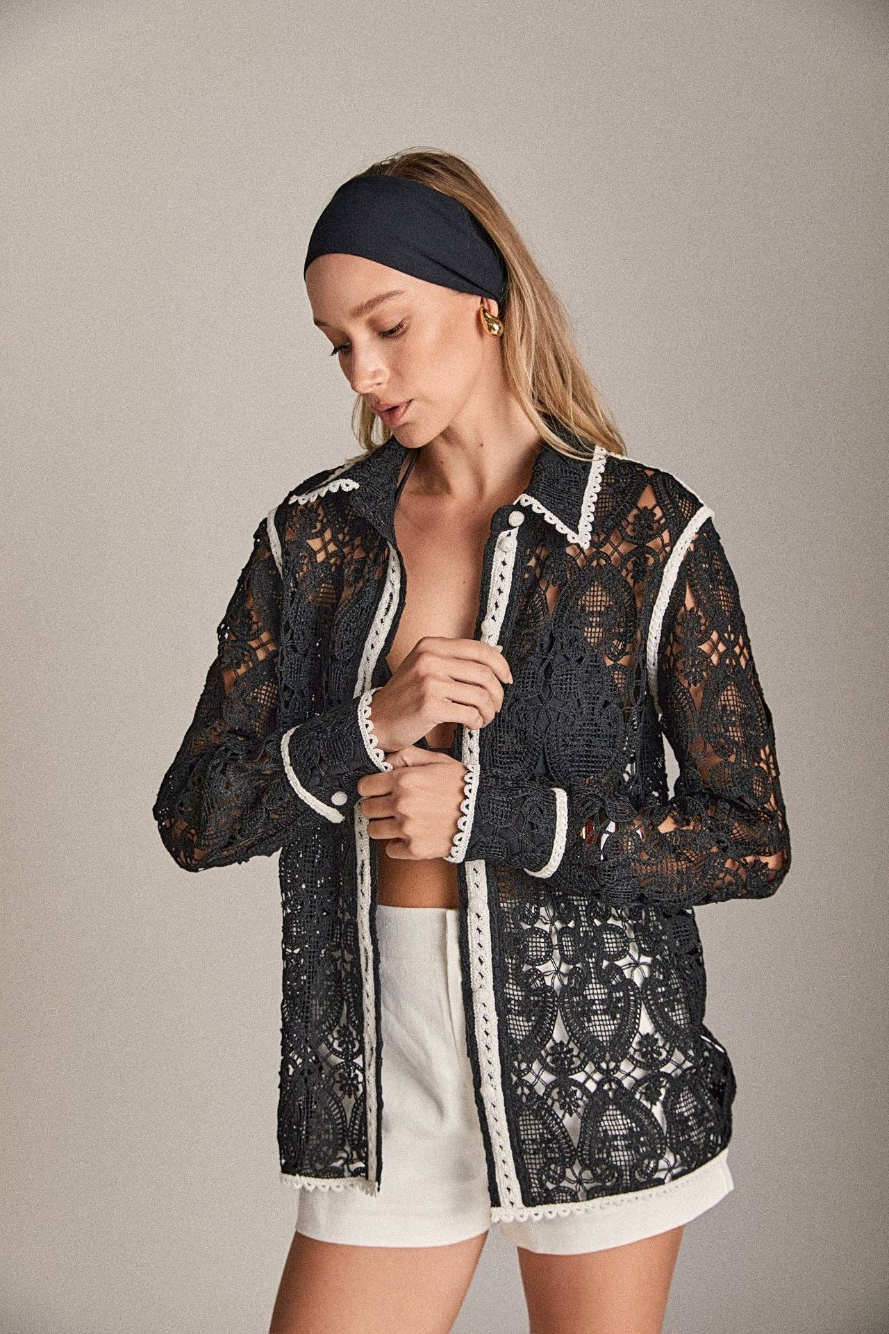 The Margaux Crochet Shirt