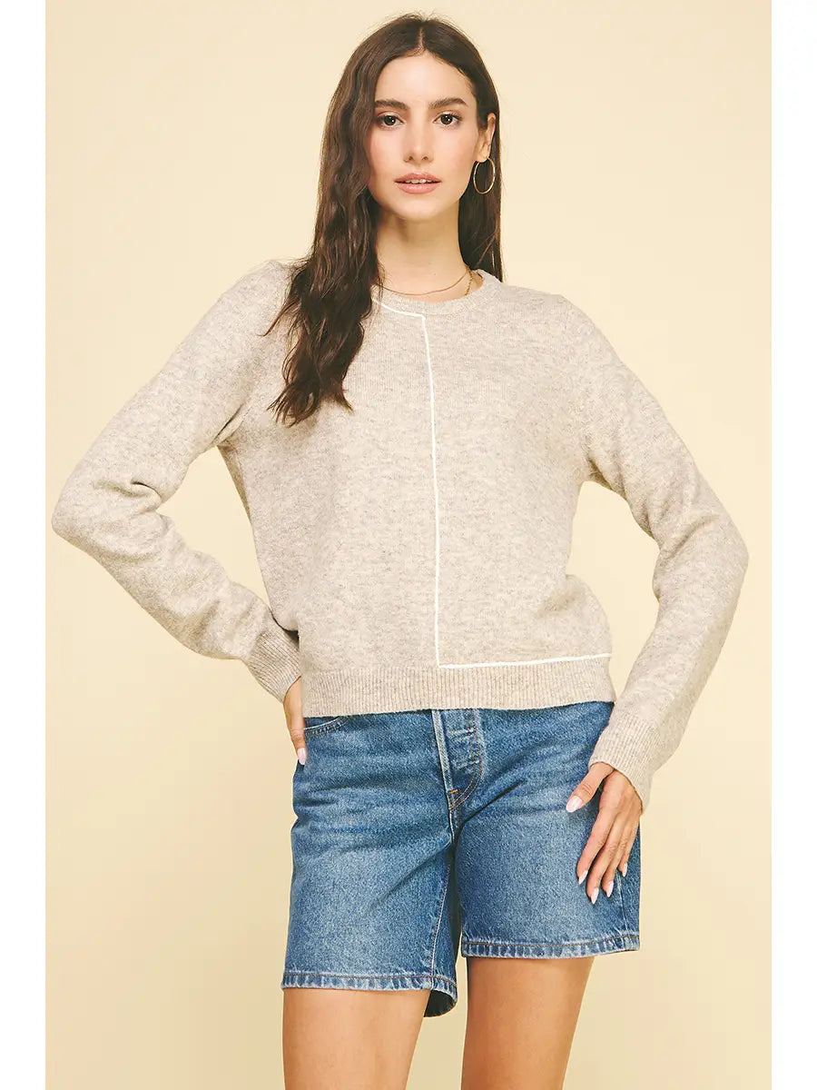 Stitch Detailed Knit Sweater