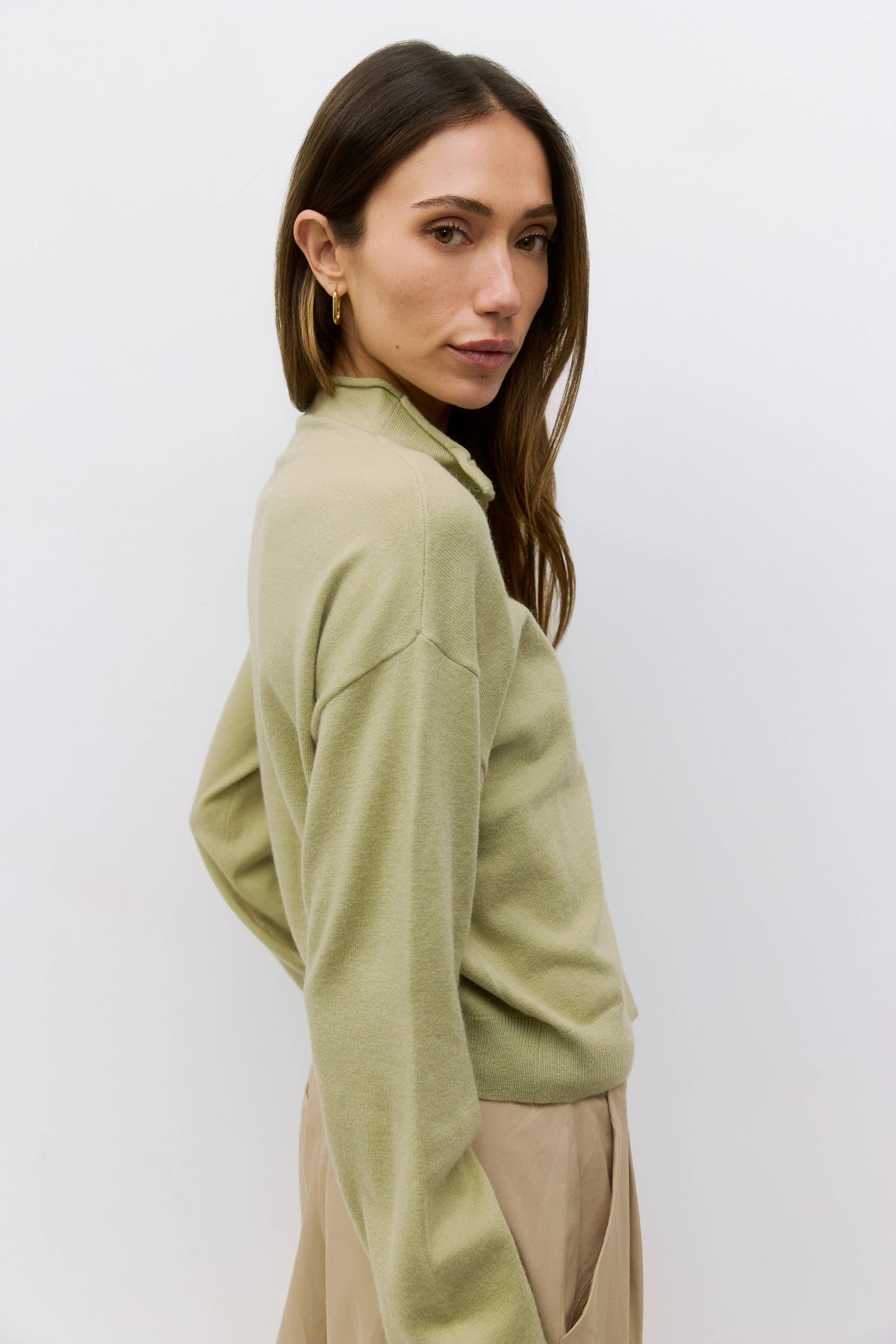 The Brooks Cardigan | High Neck Cardigan