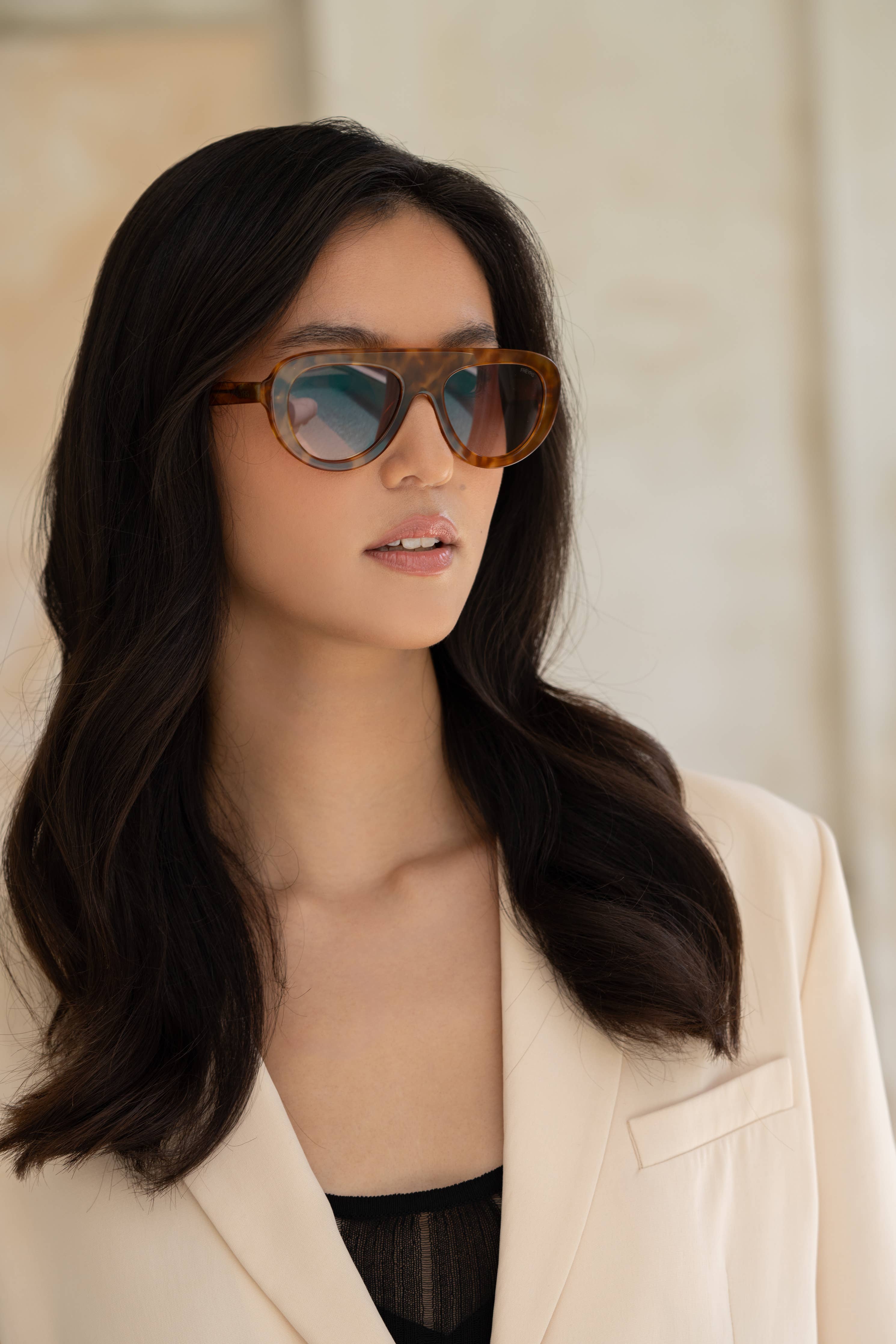 Freyrs Sunglasses | Jetsetter Acetate Women's Aviator Sunglasses