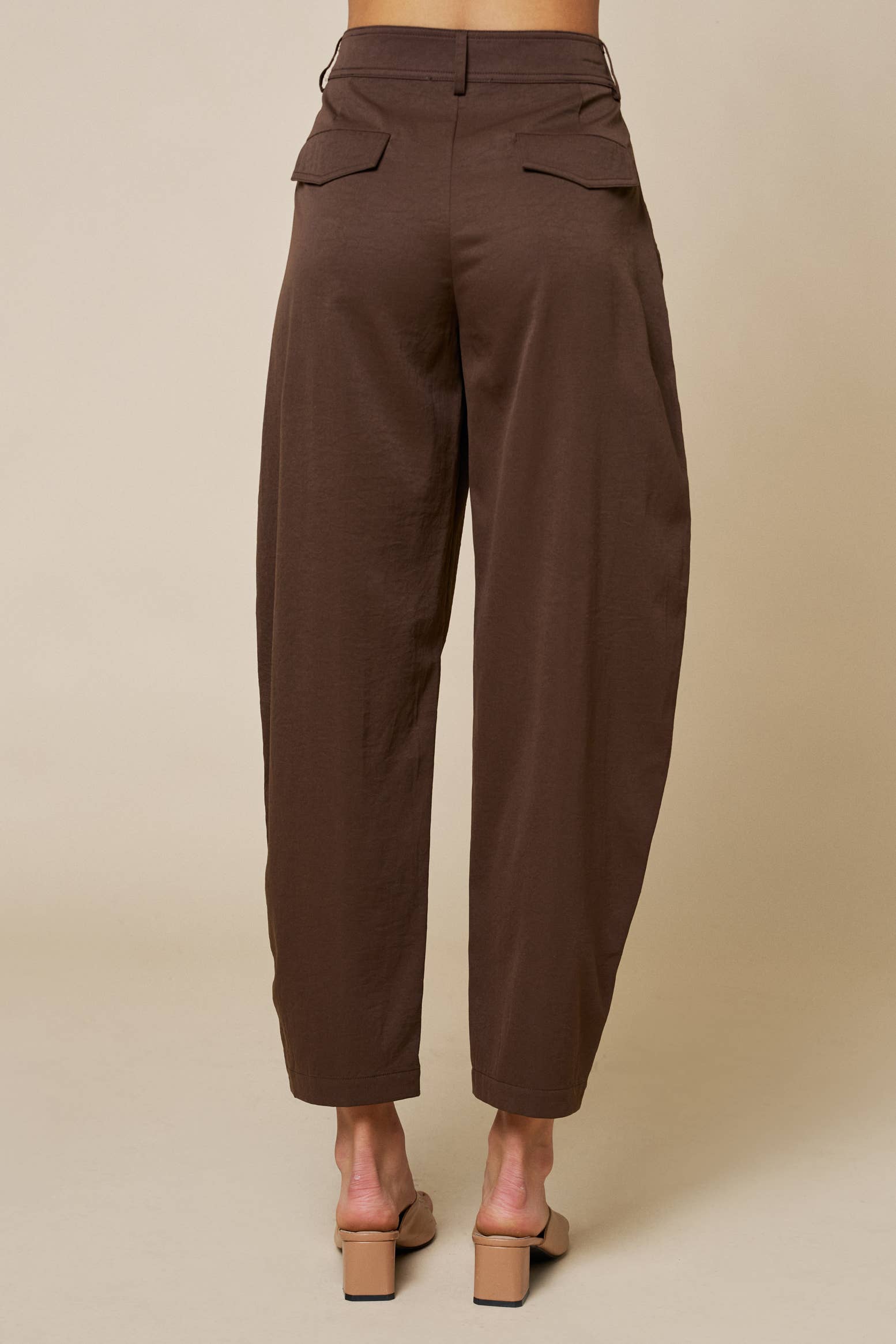 High Waist Barrel Trouser