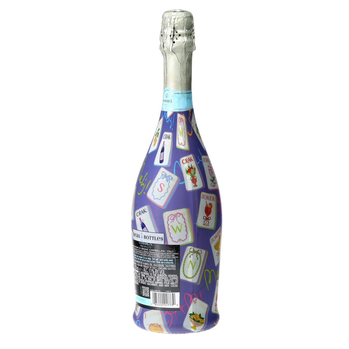 Purple Mahjong Prosecco Bottle Wrap – Gift for Her