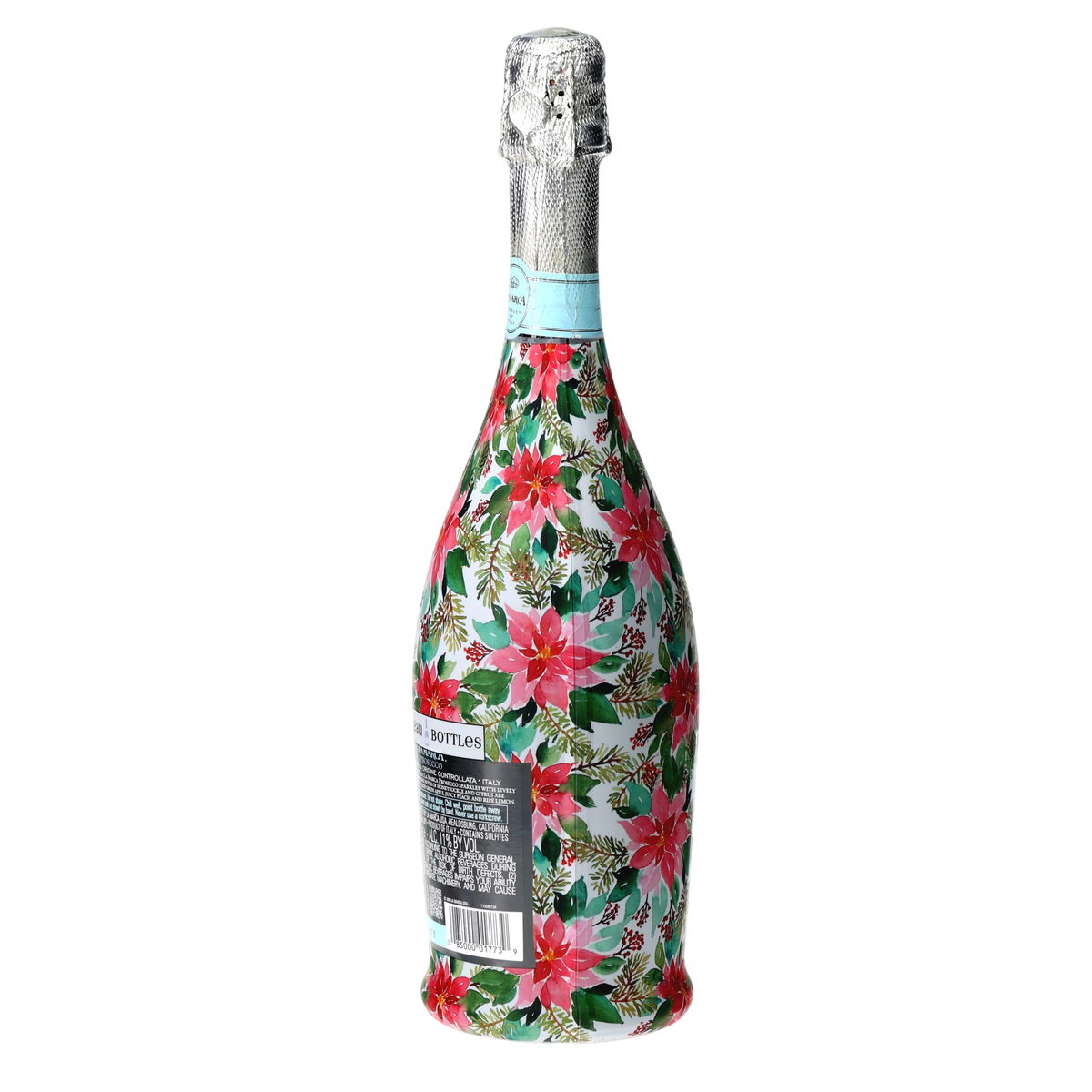 Holiday Floral Prosecco Bottle Wrap – Christmas Gift