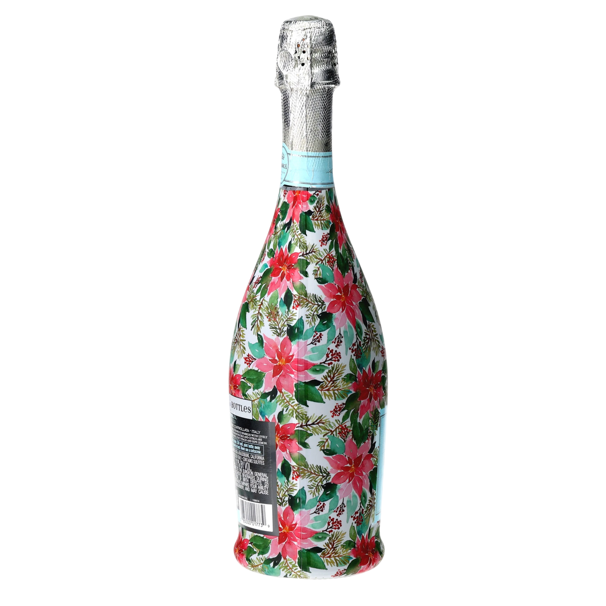 Holiday Floral Prosecco Bottle Wrap – Christmas Gift