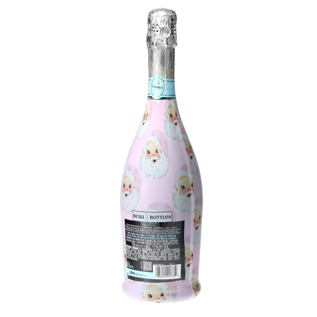 Pink Santa Prosecco Bottle Wrap – Christmas Gift