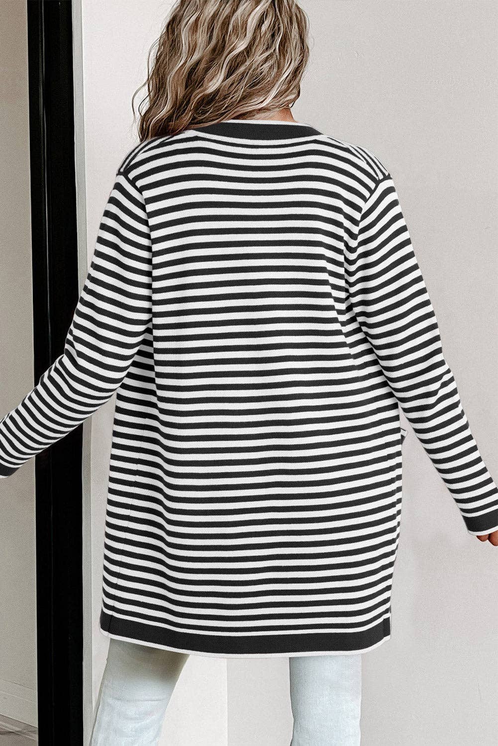 Gavin Striped Long Cardigan