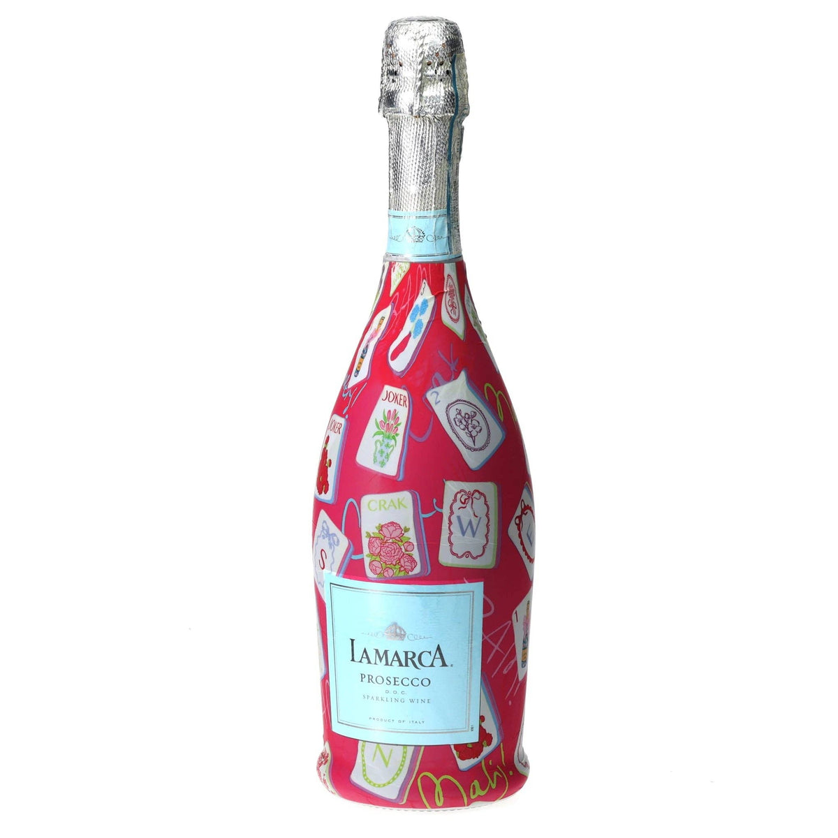 Pink Mahjong Prosecco Bottle Wrap – Gift for Her