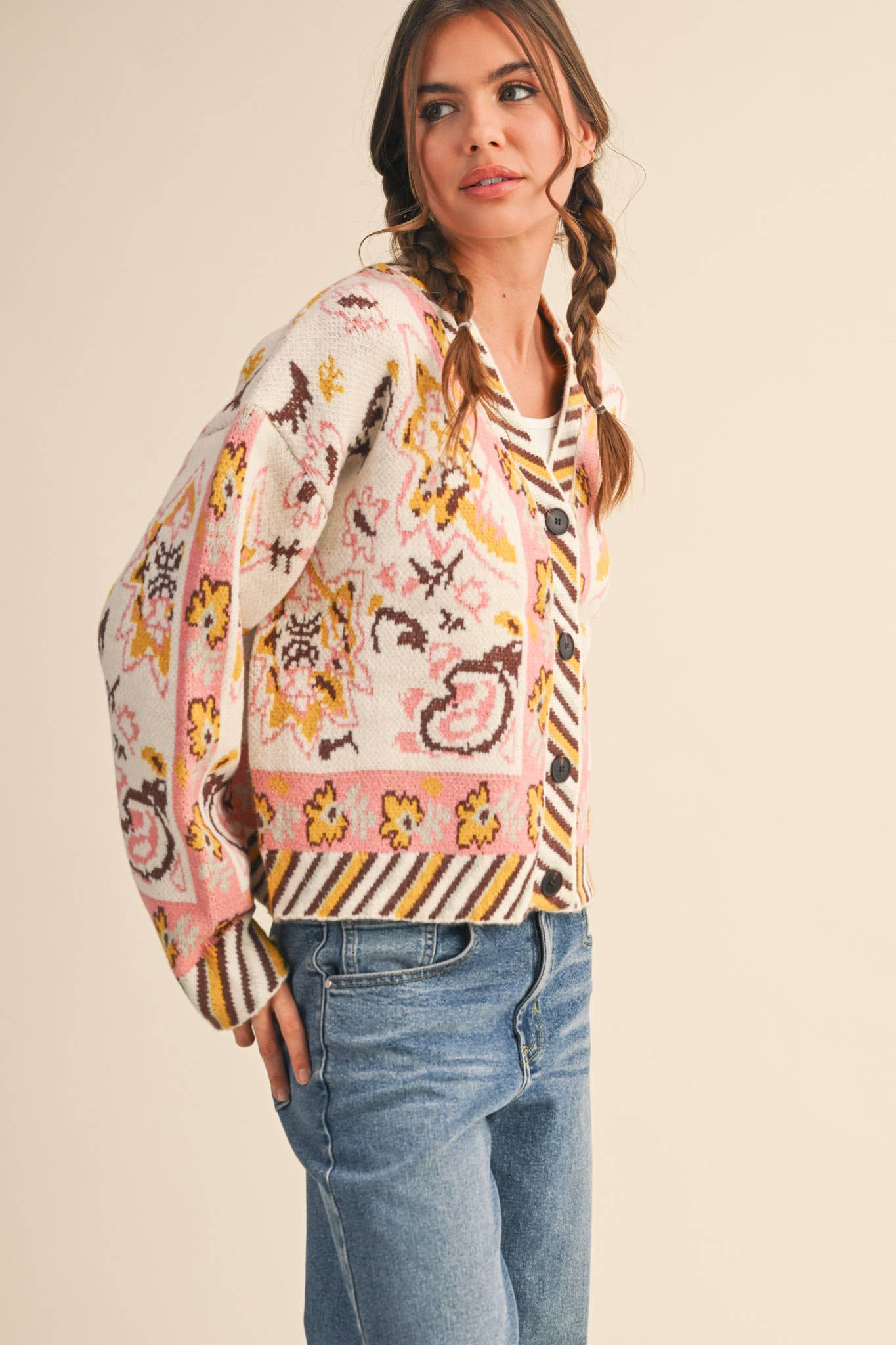 PAISLEY KNIT CARDIGAN