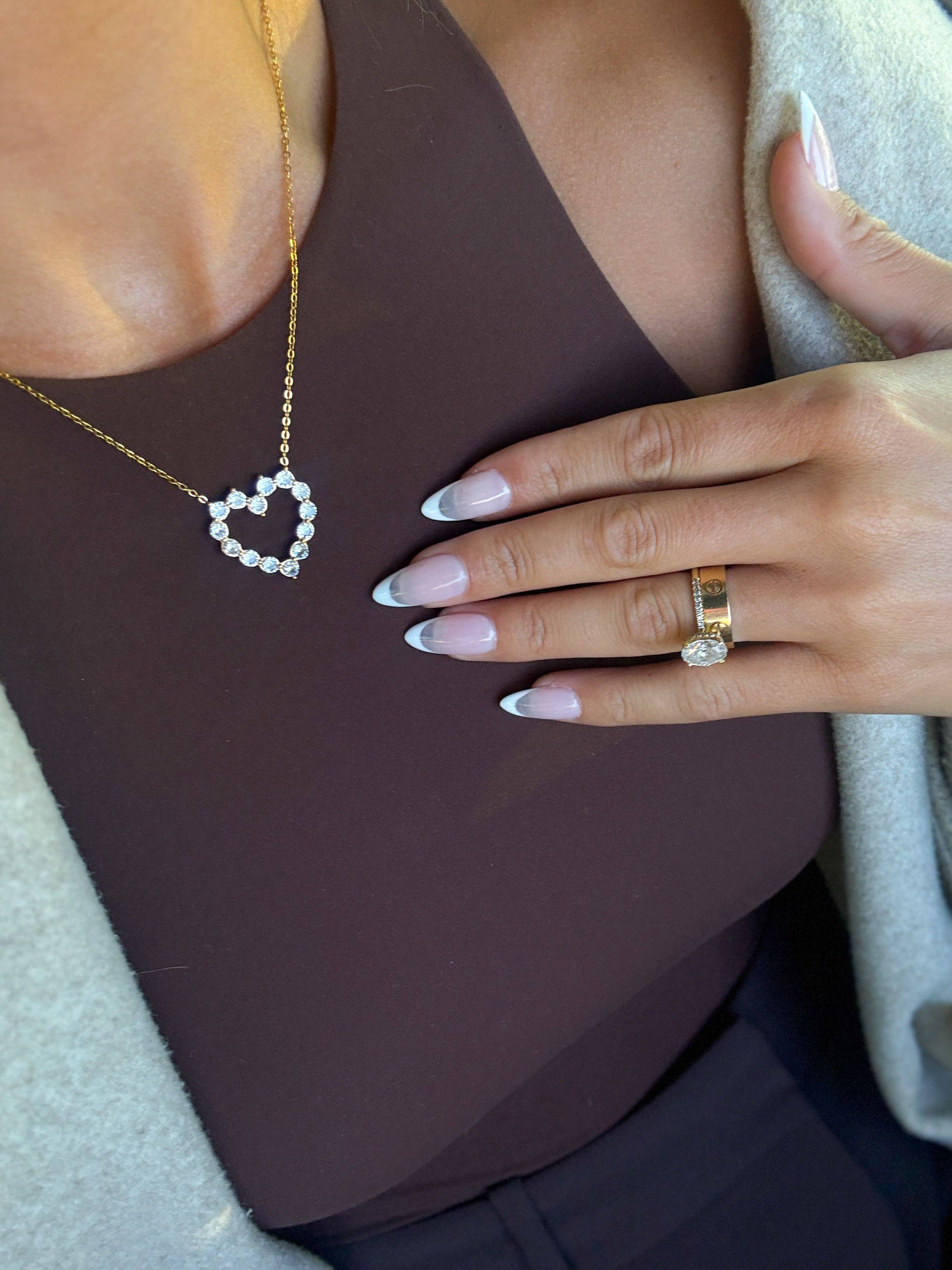 SMALL DIAMOND HEART NECKLACE