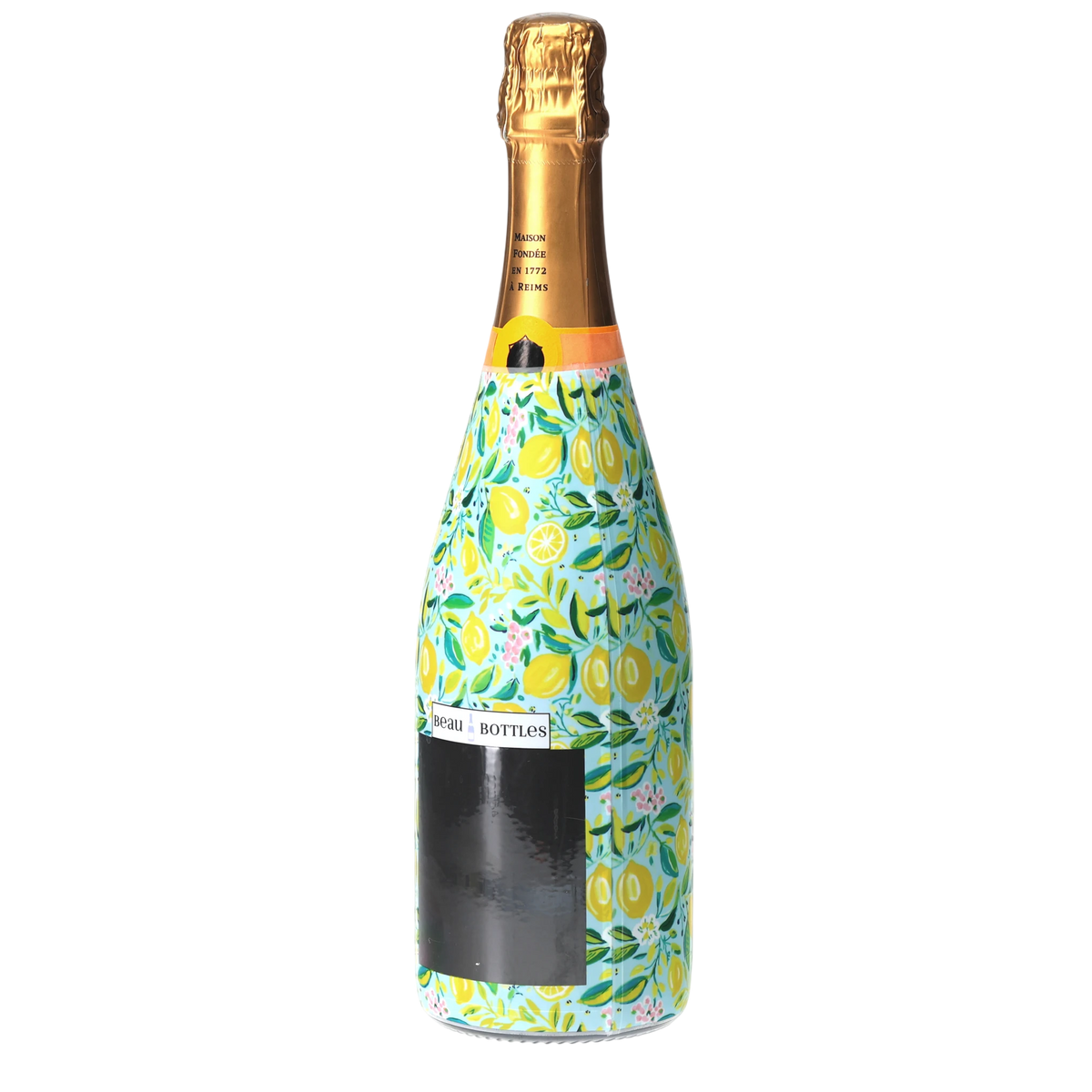 Lemon Champagne Bottle Wrap – Hostess Gift