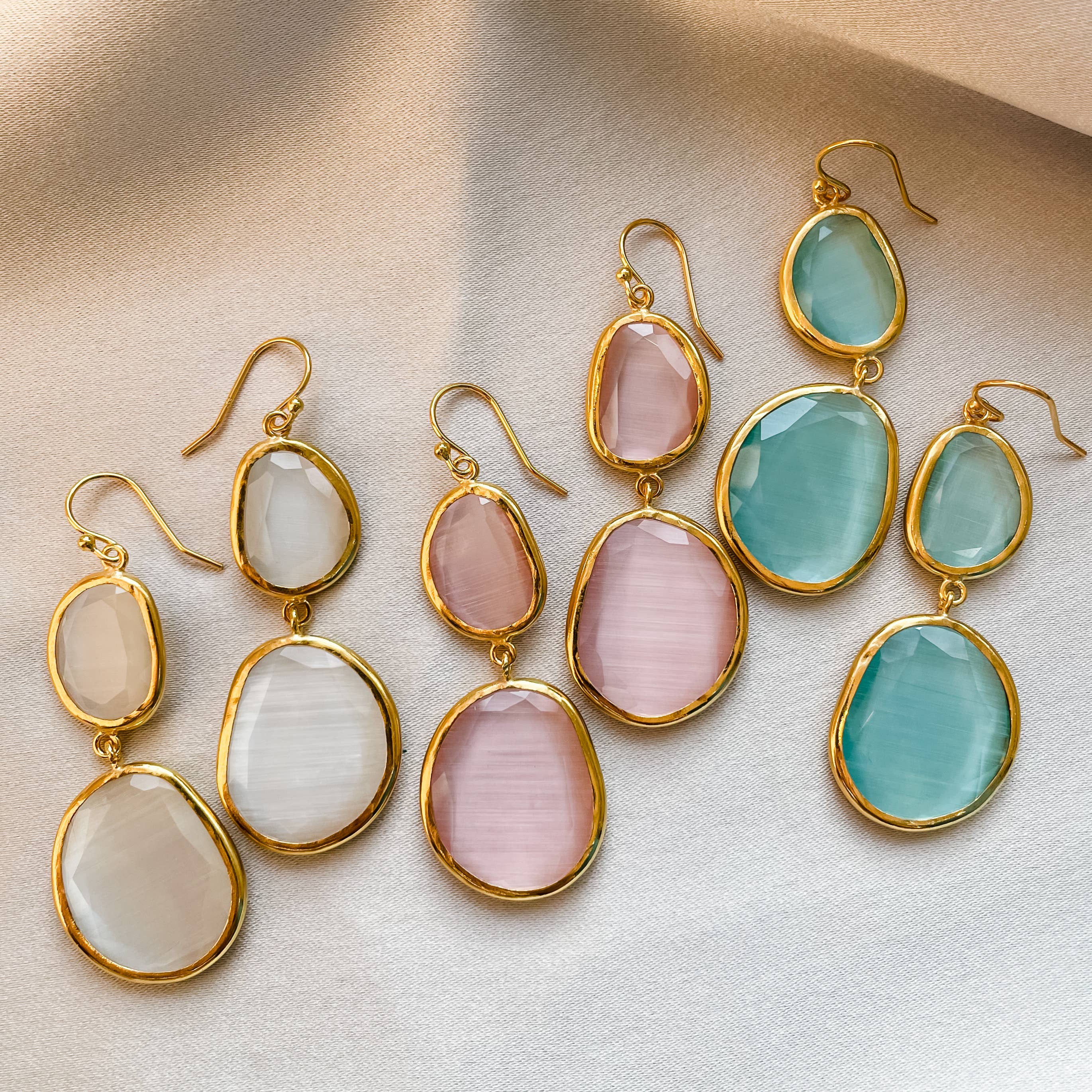 TWO-DROP EARRINGS