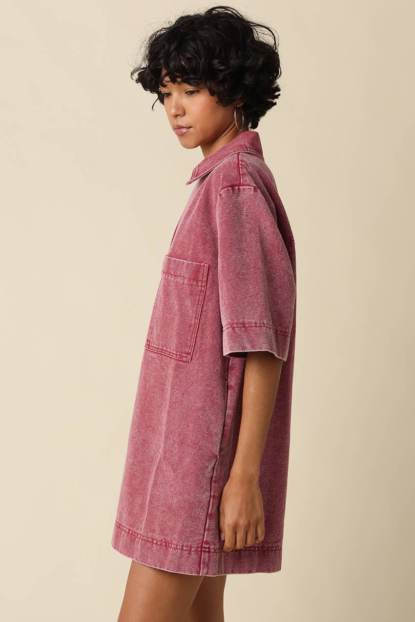 Washed Vintage Denim Dress