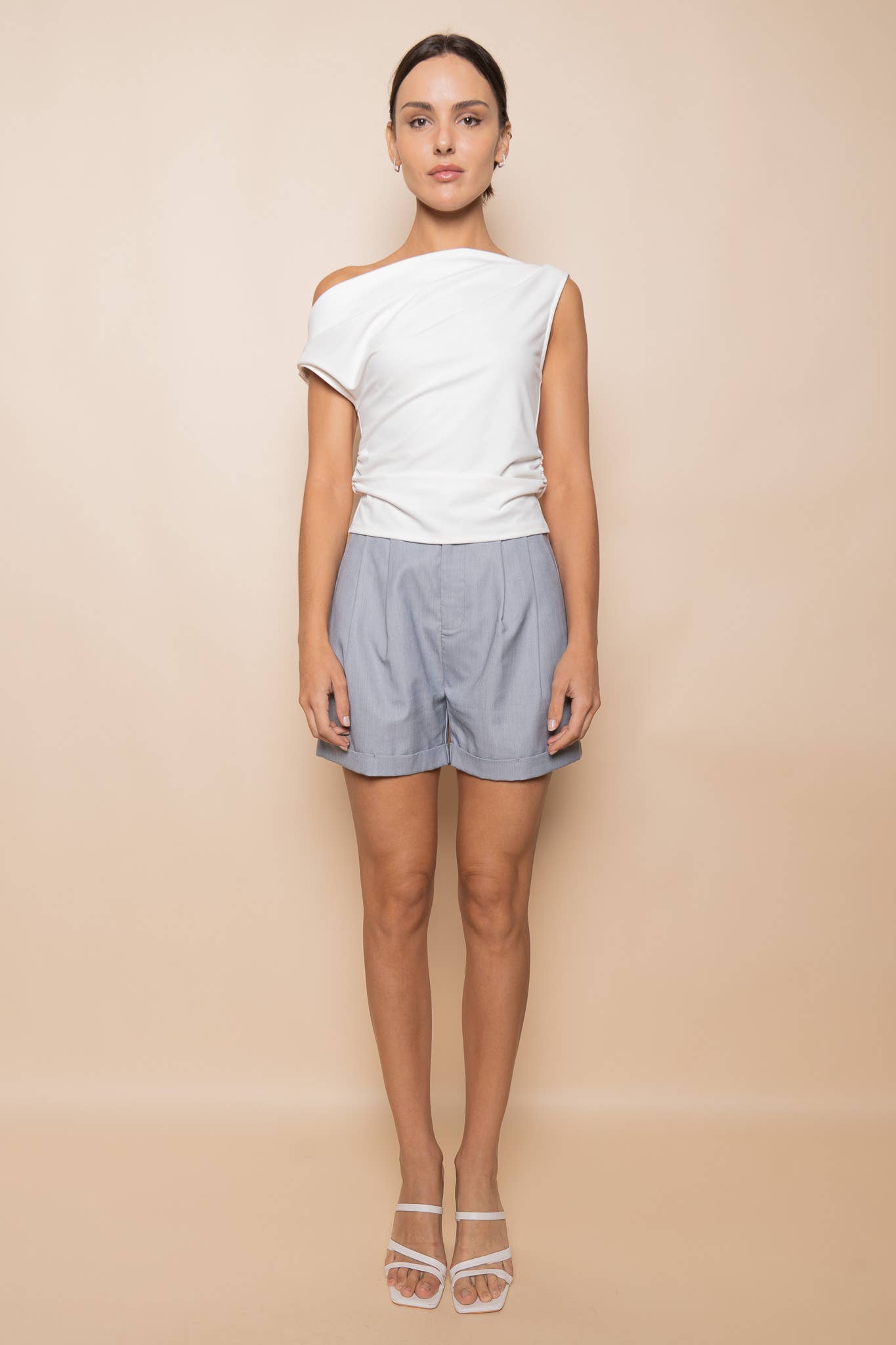Soft Drape One Shoulder Top