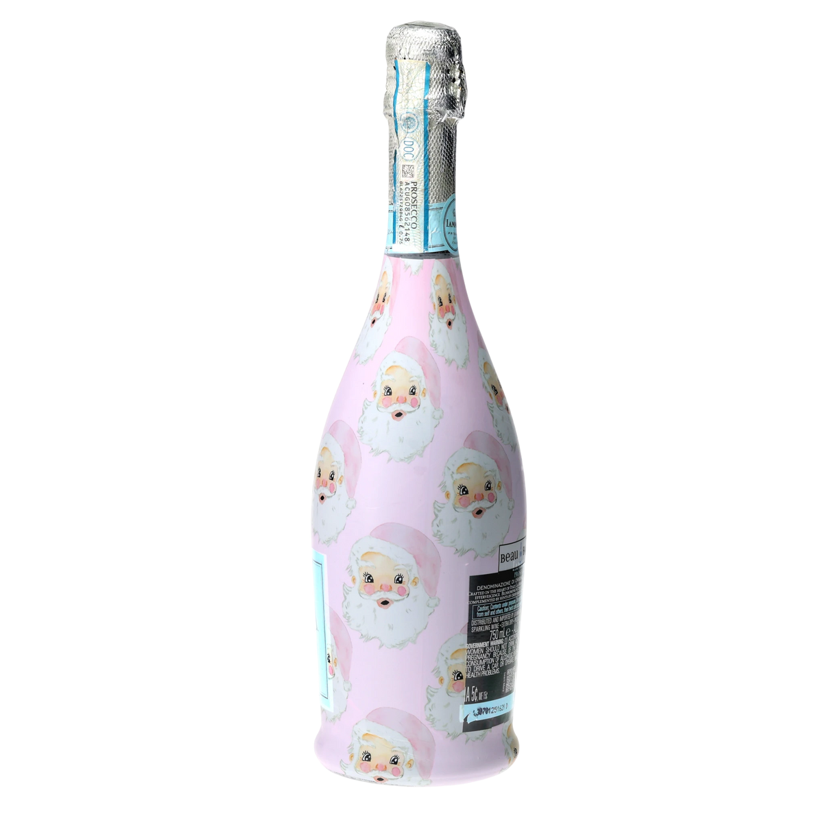 Pink Santa Prosecco Bottle Wrap – Christmas Gift
