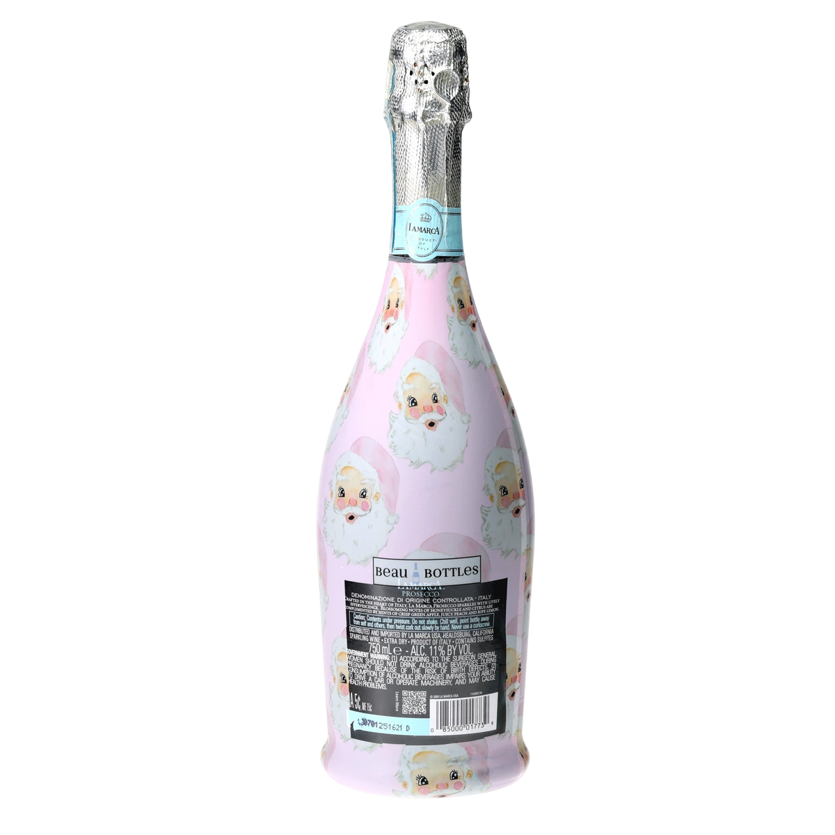 Pink Santa Prosecco Bottle Wrap – Christmas Gift