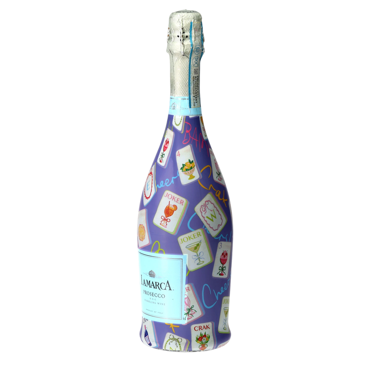 Purple Mahjong Prosecco Bottle Wrap – Gift for Her